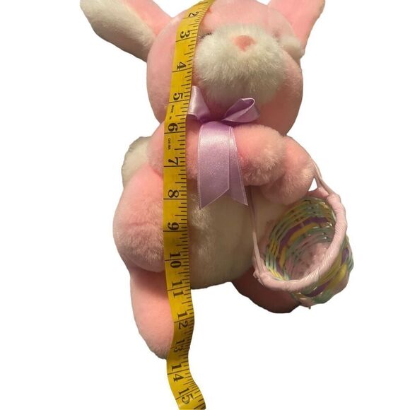 Commonwealth Unisex Pink Easter Bunny Basket Rabbit Plush Stuffed Animal - Picture 4 of 11
